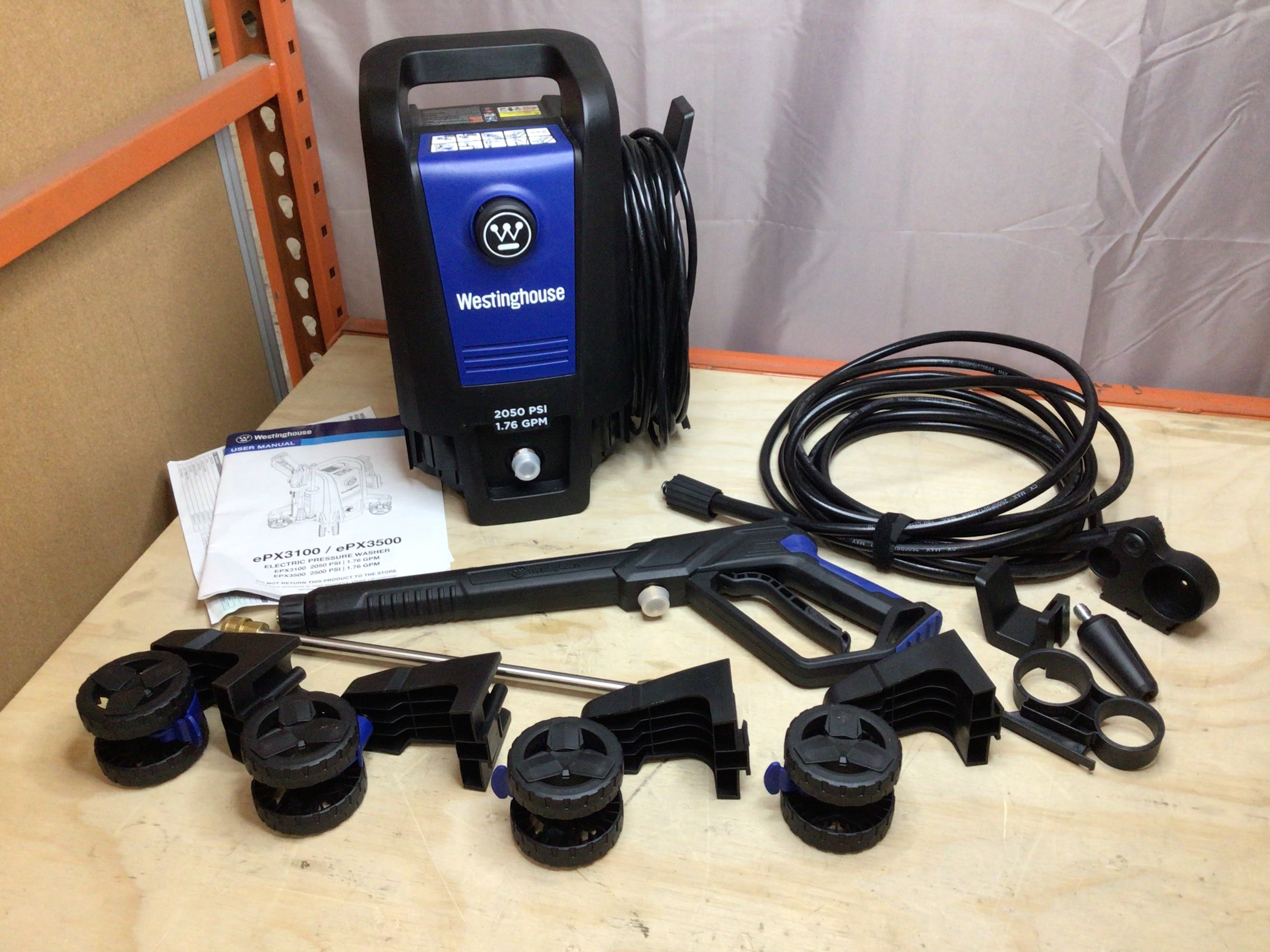 Westinghouse ePX3100 Electric Pressure Washer 2050 Max PSI 1.76 Max GPM (8129375338734)